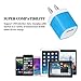 Wall Charger, HUHUTA 3PCS Universal Charger Home Travel Fast Charger Power Adapter for iPhone 7 7s 6s Plus, iPad, Samsung Galaxy S7 S6, Note, Motorola, LG G4 G3 and More Devices. (Orange, Blue, Green)