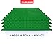 Play Platoon Building Bricks - 10 x 10 Inch Green Classic Stackable Baseplate (4 Pack) Compatible with All Major Brands