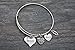 Infinity Collection Mom Bracelet | Expandable Wire Silver Bangle Charm Bracelet | Bracelet Jewelry with Engraved Mom | Special Heart Pendant with Rhinestone | Best Gift for Your Lovely Mom