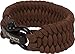Hippo Survival Military Grade Paracord Bracelet with Black Metal Shackle and Adjustable Size – Tool for Hiking, Camping, Outdoor Trips and Emergency Situations (Brown)