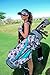 Glove It Ladies’ Golf Bag - Lightweight, Nylon Cart Bag with 14 Dividers, Putter Well, Rain Hood & 9 Easy-Access Pockets, Black & White Rose