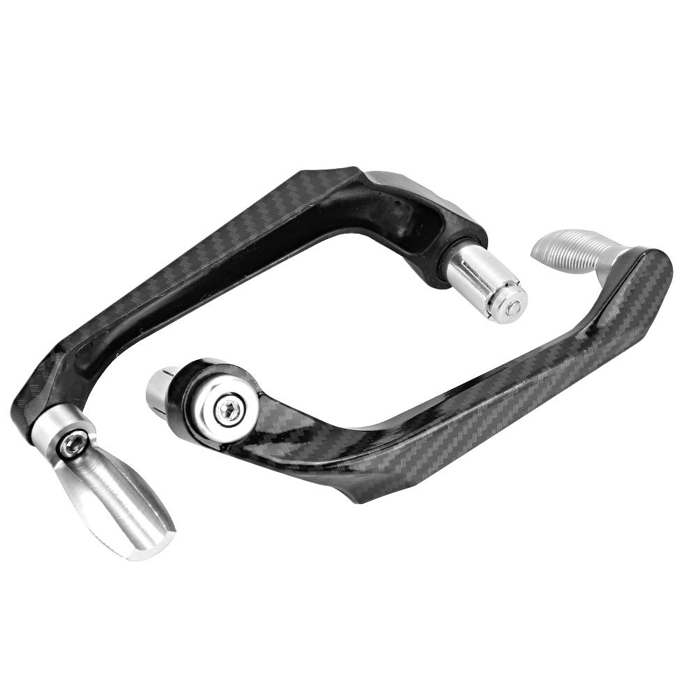 KIMISS Motorcycle Brake Protector Motorcycle Handlebar Protector Motorbike Handlebar Protectors Black Universal 7/8in 22mm CNC Aluminum for Scooters Electric Cars Mountain Bikes (Silver)