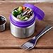 LunchBots Rounds 8oz Stainless Steel Leak-Proof Snack Container for Kids and Adults - Food Jar for Yogurt - Fruits - and Finger Foods - Eco-Friendly - Dishwasher Safe - 8oz - Purple