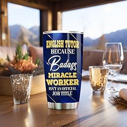 MONIZILUCKY English Tutor Tumbler Stainless Steel