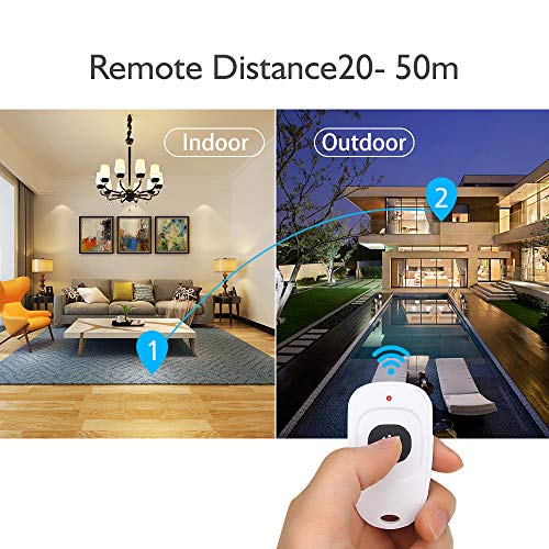 Smart RF Relay Switch eMylo Wireless Remote Control Switch DC 12V RF Receiver 433Mhz Relay Module Home Automation with Two Transmitters Two Channels 1 Pack