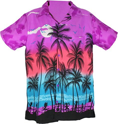 Hawaiian Shirts Party Fancy Dress Beach Palm Tree Shirt Stag Party Small to XXL Small, Medium Large