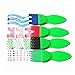 Cofisons 12 Pack Early Learning Mini Flower Sponge Painting Brushes Craft Brushes Set and 3 Pack Kids Art Smocks, Children Waterproof Artist Painting Aprons Long Sleeve with 3 Pockets for Kids