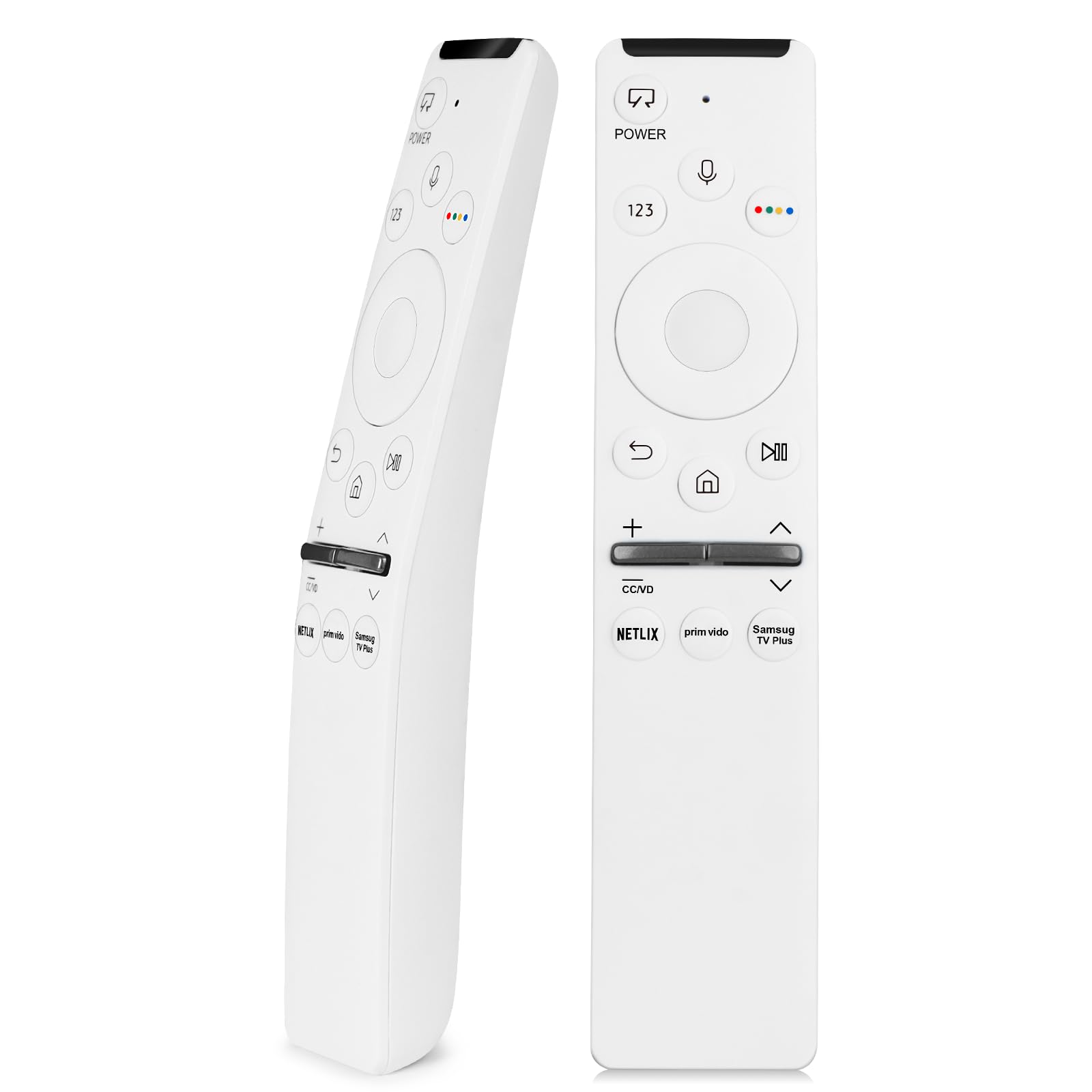 Photo 1 of Frame TV Remote Replacement for Samsung Smart TV Remote BN59-01330H/RMCSPR1AP1 with Voice Control, Compatible with Samsung QLED 4K UHD Quantum HDR Smart TV with Three Shortcut Keys and Art Mode, White