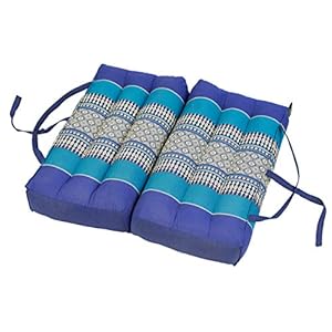 Handelsturm Thai Cushion Foldable Seat Cushion 40 x 40 cm for Relaxation, Meditation or Yoga Bluetones