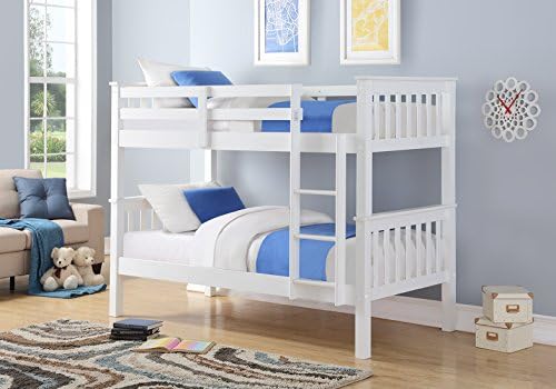 Ideal Furniture Novaro White Wooden Bunk Bed