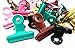 yueton 20pcs Mixed Color Metal Bulldog Clips, Utility Paper Clips, Hinge Clips for Home, Office Use