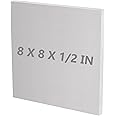 6061 T651 Aluminum Sheet Metal 8" x 8" x 1/2"(12.7MM) Inch Flat Plain Aluminum Plate Covered with Protective Film, Heat Treatable Rectangle 0.50" Thick Aluminum Metal Plate for Industrial, Crafting