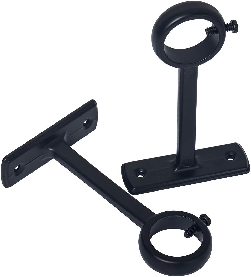 KXLIFE Ceiling Bracket for Curtain Rod, Heavy Duty Curtain Rod Ceiling-Mount Bracket, (Set of 2, Black): Home & Kitchen