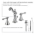 ENZO RODI Classical Style Solid Brass 8 inch Bathroom Faucets Widespread Brushed Nickel, Two-Handle Bath Lavatory Vanity Sink Faucet, for 3-Holes Wide Spread Set, with Metal Lift Pop-up Drain Assembly