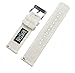 22mm White - BARTON Canvas Quick Release Watch Band Straps - Choose Color & Width - 18mm, 19mm, 20mm, 21mm, 22mm, 23mm, or 24mm
