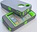 Generic Cell Phone Case for iPhone 4/4s - Non-Retail Packaging - Gray/Green