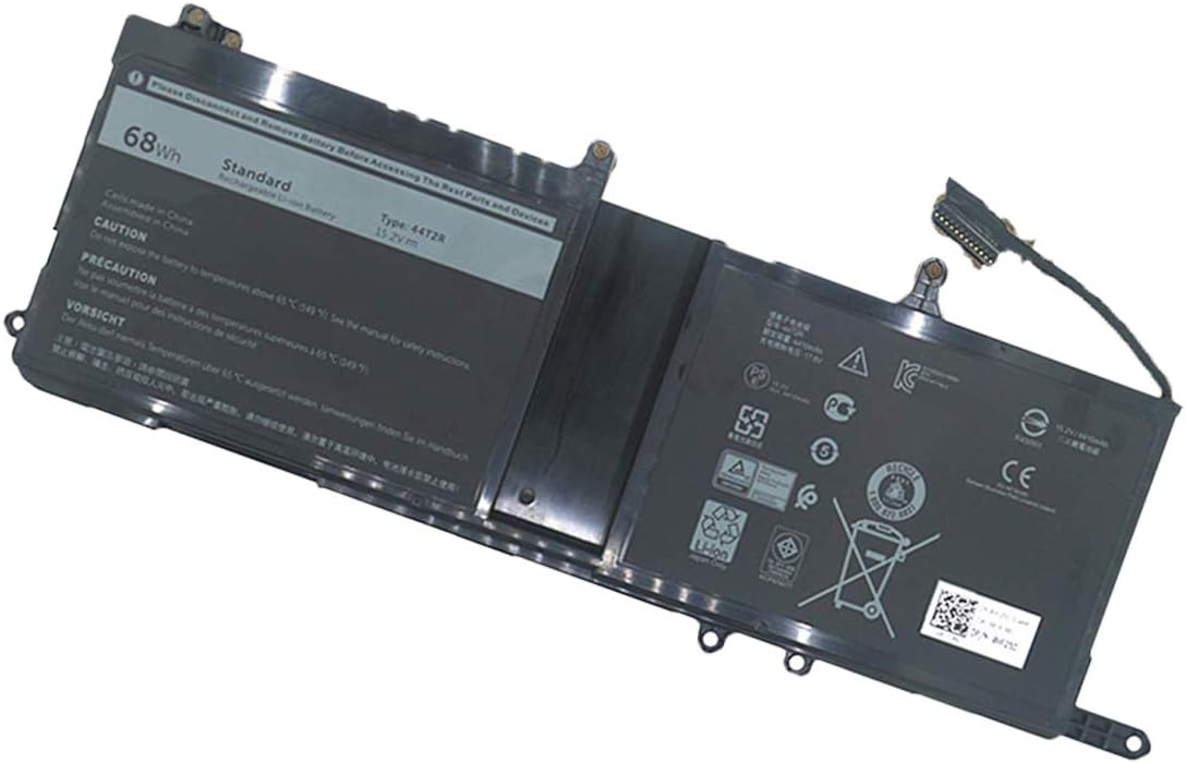New 15.2V 68Wh 4410mAh 44T2R Compatible with DeLL Alienware 15 R3 17 R4 R5 Series 0HF250 HF250 546FF Black Laptop Battery