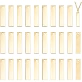 UNICRAFTALE about 30Pcs Stainless Steel Rectangle Stamping Blank Tag Pendants One Side Polishing Blank Charm Engraved Pendant For Name Valentine's Day Charms Dog Tag Necklace Bracelet Jewellery