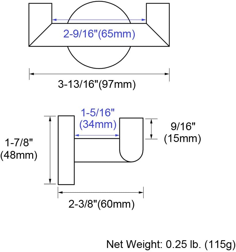Bathroom Double Hook, Angle Simple SUS304 Stainless Steel Bath Towel Holder, Coat Purse Hanger, Hand Towel Rack, Double Robe Towel Hook for Wall, Brushed Steel - - 