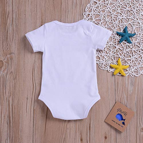 Baby Romper Yamally Infant Baby Boys Girls Clothing Jumpsuit Funny Letter Printed Onesie - Thumbnail 2