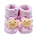YueLian Baby Newborn Indoor Slipper Socks Booties Pink 2.7''