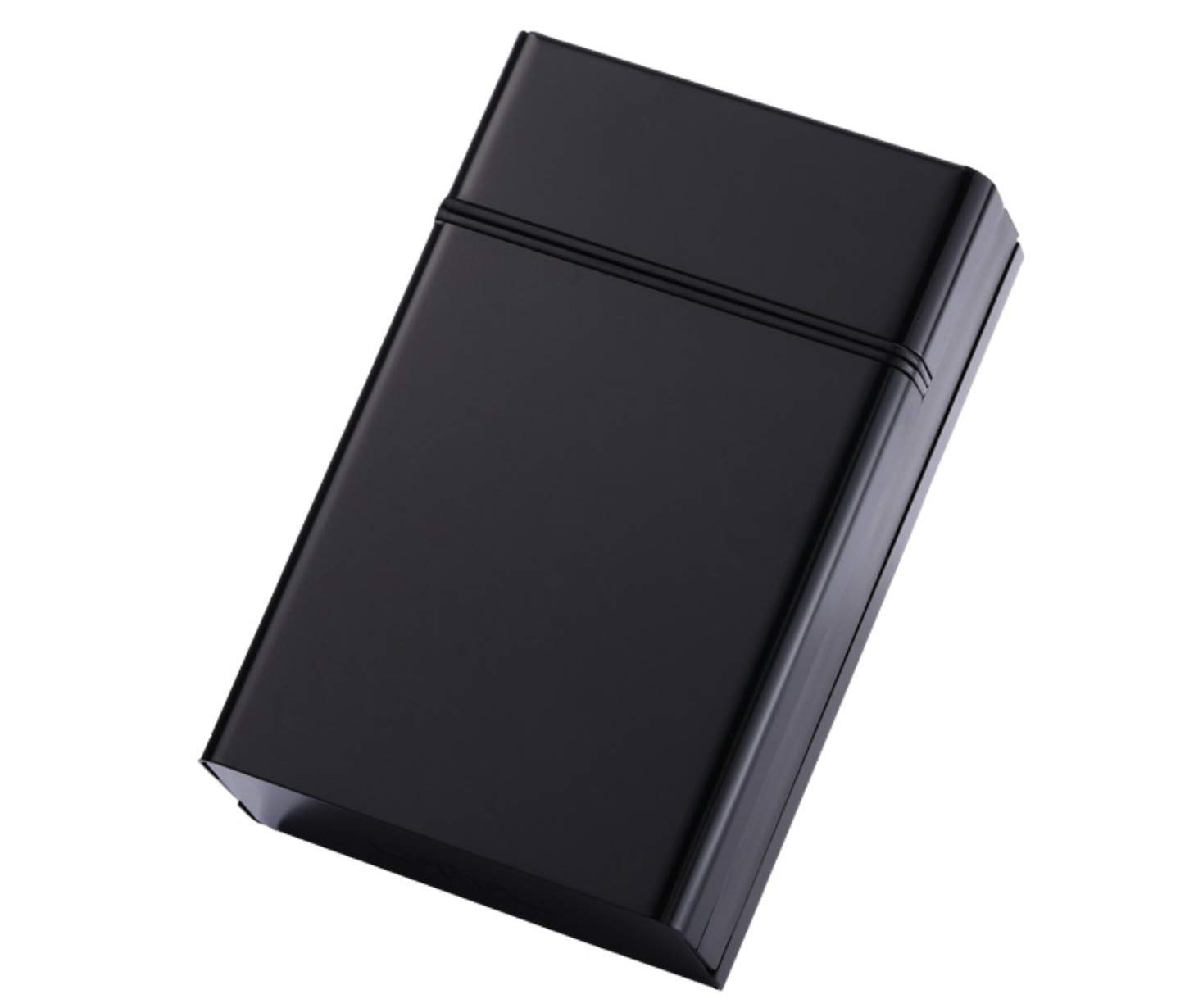 6Winky Thin Aluminum Cigarette case Cigarette Holders Cigarette Box for Woman and Man Black