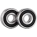 XiKe 2 Pcs 6302-2RS Double Rubber Seal Bearings 15x42x13mm, Pre-Lubricated and Stable Performance and Cost Effective, Deep Groove Ball Bearings.