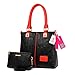 YANXI Letter Handbag Lady Fashion Shoulder Handles PU Leather Tote Bag With Zipper Women Bag Set