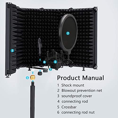Microphone isolation shield with blowout material, priced at $56.99 as of August 9, 2023.