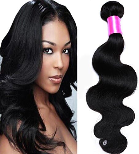 CranberryHair Brazilian Virgin Hair Body Wave Human Hair 26 Inch One Bundle Weave 100% Unprocessed Hair Extensions Natural Black Color (One Bundle)