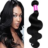 Cranberry Hair Brazilian Virgin Hair Body Wave 100% Unprocessed Virgin Human Hair Extensions More Thicker 20 Inch One Bundle 100G Nature Black Color( One Bundle )