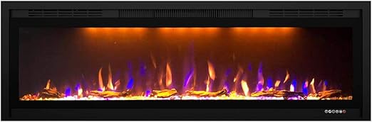 Amazon Com Valuxhome 50 Inches Electric Fireplace Slim Wall