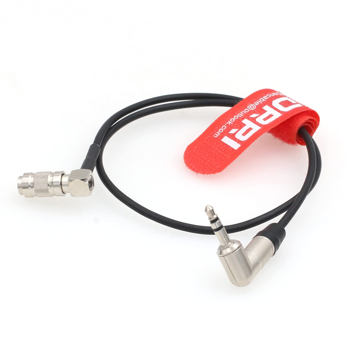 DRRI UltraSync ONE DIN 1.0/2.3 to Right Angle 3.5mm Mini Jack timecode Cable (Elbow din Cable)