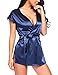 Avidlove Women Lingerie Robe Satin Lace Trim Sexy Kimono Robes with Inside Ties