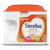 Similac Sensitive Infant Formula with Iron, For Fussiness and Gas, Baby Formula, Powder, 1.41 lb
