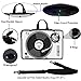 Meffort Inc 15 15.6 inch Neoprene Laptop Sleeve Bag Carrying Case with Hidden Handle and Adjustable Shoulder Strap - Record Player