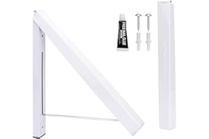 Wall Mounted Drying Rack, 2-Pack Retractable Foldable Design, Space Saving Laundry Drying Rack for Apartment Bathroom Balcony