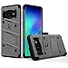 ZIZO Bolt Series for Galaxy S10 Case with Kickstand Holster Lanyard - Gun Metal Gray