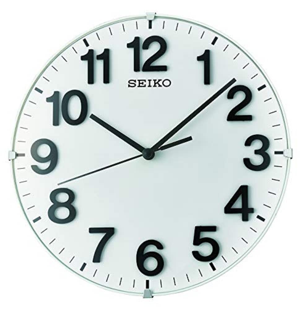 Seiko QXA656W Wall Clock Plastic Sweeping Seconds White, White, S, Modern