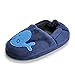 ESTAMICO Toddler Boy's Premium Soft Plush Whale Slippers Cartoon Warm Winter House Shoes, US 5-6 M