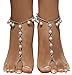 Bellady 2 Pcs Womens Beach Imitation Pearl Barefoot Sandal Foot Jewelry Anklet Chain