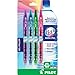 PILOT B2P Colors - Bottle to Pen Refillable & Retractable Rolling Ball Gel Pen Made From Recycled Bottles, Fine Point, Assorted Color G2 Inks, 4-Pack (36620)