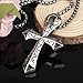 TRUSUPER Jewelry Mens Individual Titanium Steel Cross Pendant Necklace