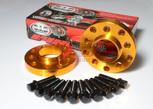 Gold 20mm Hubcentric Wheel Spacer Kit Fit Audi A5/S5 2009-2012 Bolt Pattern: 5x112 Center Bore: 66.5 Thread Type 10pcs Black Ball Seat 14x1.5x50 kit