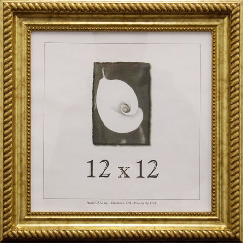 12x12 Antique Wood Picture Frame (Gold)