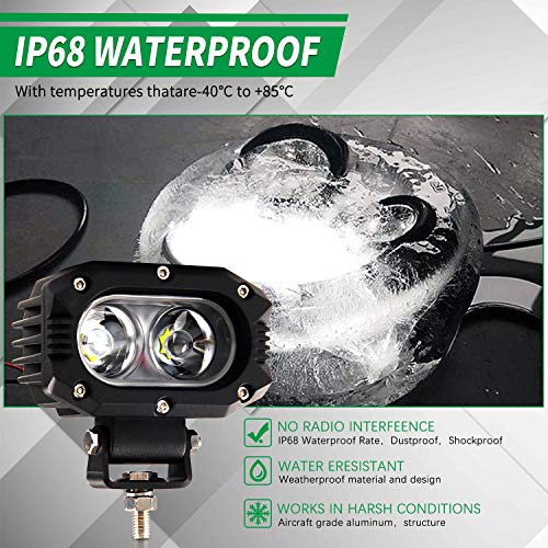 CO LIGHT 2019 LED Driving Lights 4inch 48W Flood Beam LED Work Light Fog Lights Pod Lights for Motor ATV Truck Boat Jeep Tractor Forklift 3 Years Warranty, 914Z-Flood-2pcs