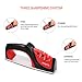PASITO KS Knife Stage Sharpening Tool with Diamond, Coarse-Tungsten & Fine Ceramic Slots, 3 Groove, Red