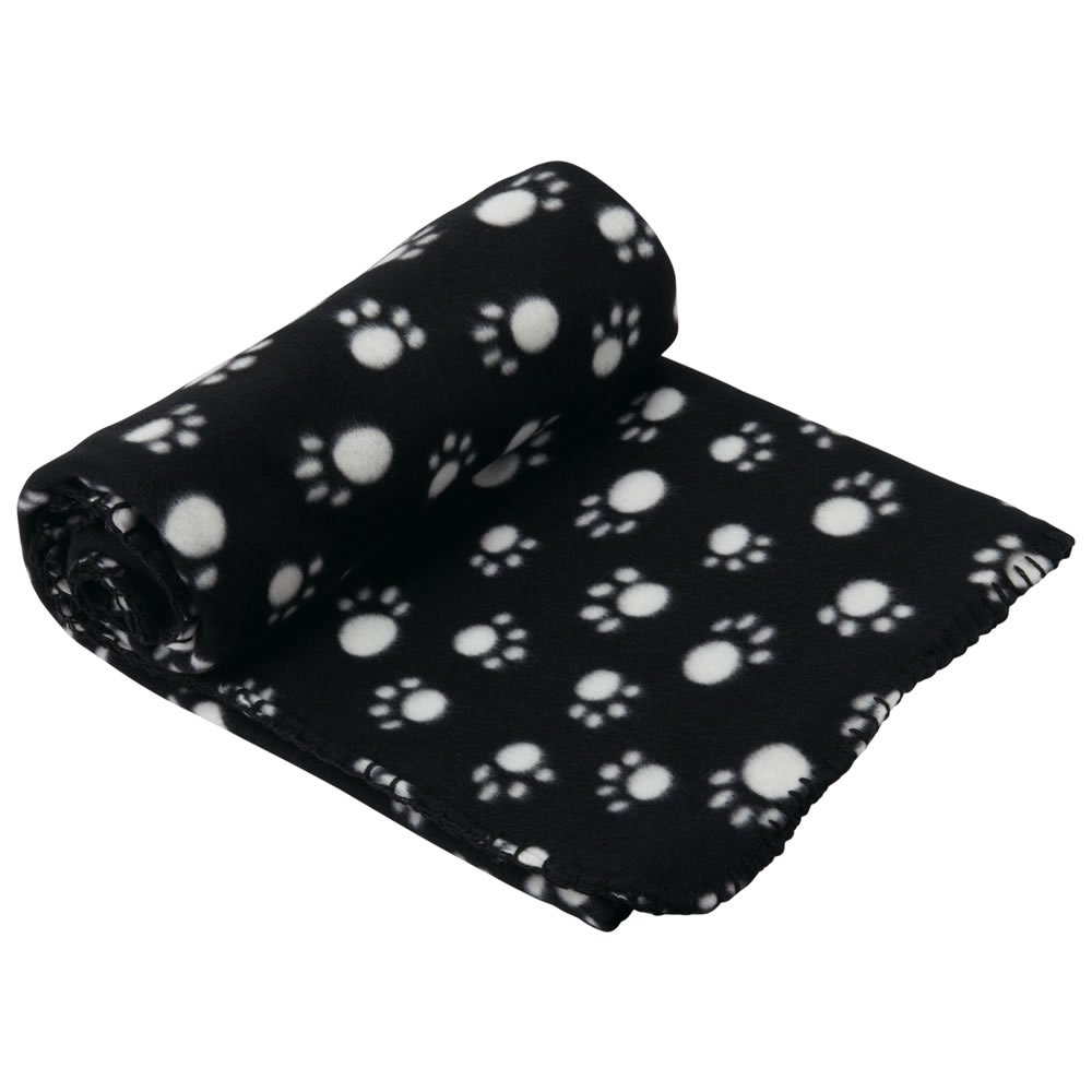 Bunty Extra Large Soft Cosy Warm Fleece Pet Dog Cat Animal Blanket Throw 140 x 100cm (Black)