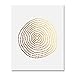 Circle of Dots Gold Foil Print Abstract Circle Hand Drawn Dots Sun Small Poster Wall Art Gold Decor 5 inches x 7 inches B2