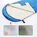 Crazo 40-60F Waterproof Silk Cotton Filling Hooded Envelope Sleeping Bag, Blue, 86.6 x 31.5-Inch